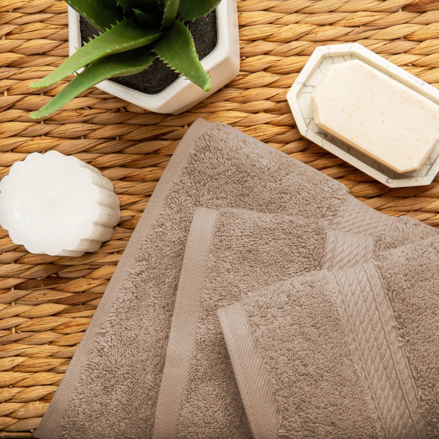 Superior Egyptian Cotton Pile Heavyweight 3-Piece Towel Set