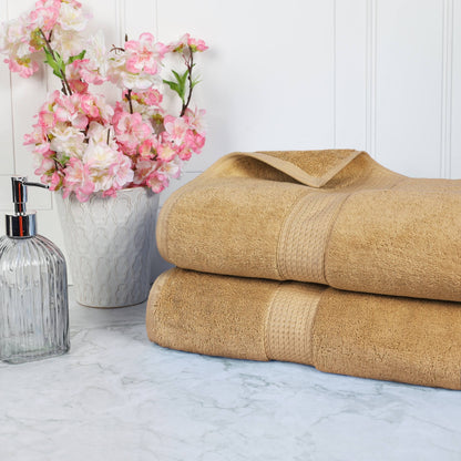 Superior Egyptian Cotton Pile Heavyweight Bath Sheet Set of 2