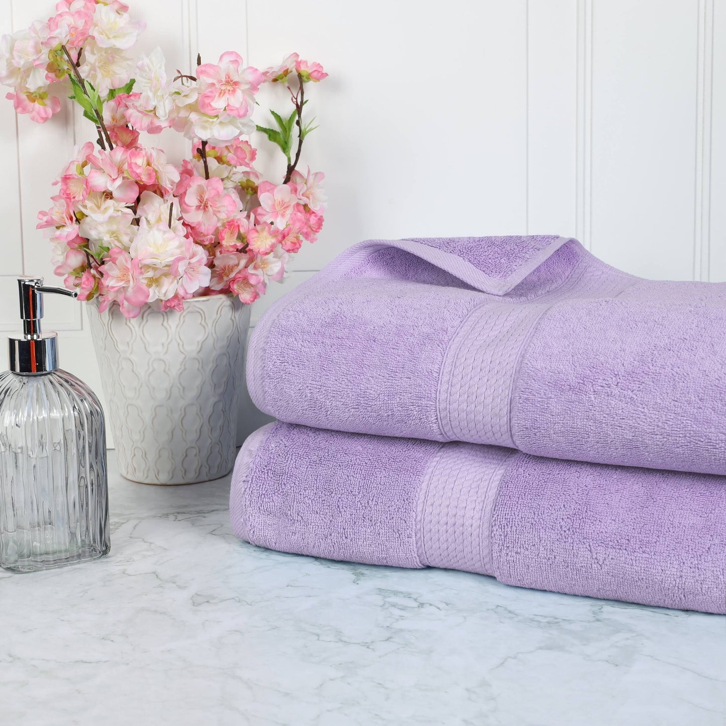 Superior Egyptian Cotton Pile Heavyweight Bath Sheet Set of 2