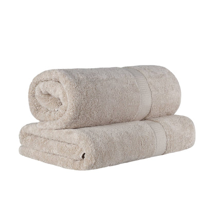 Superior Egyptian Cotton Pile Heavyweight Bath Sheet Set of 2