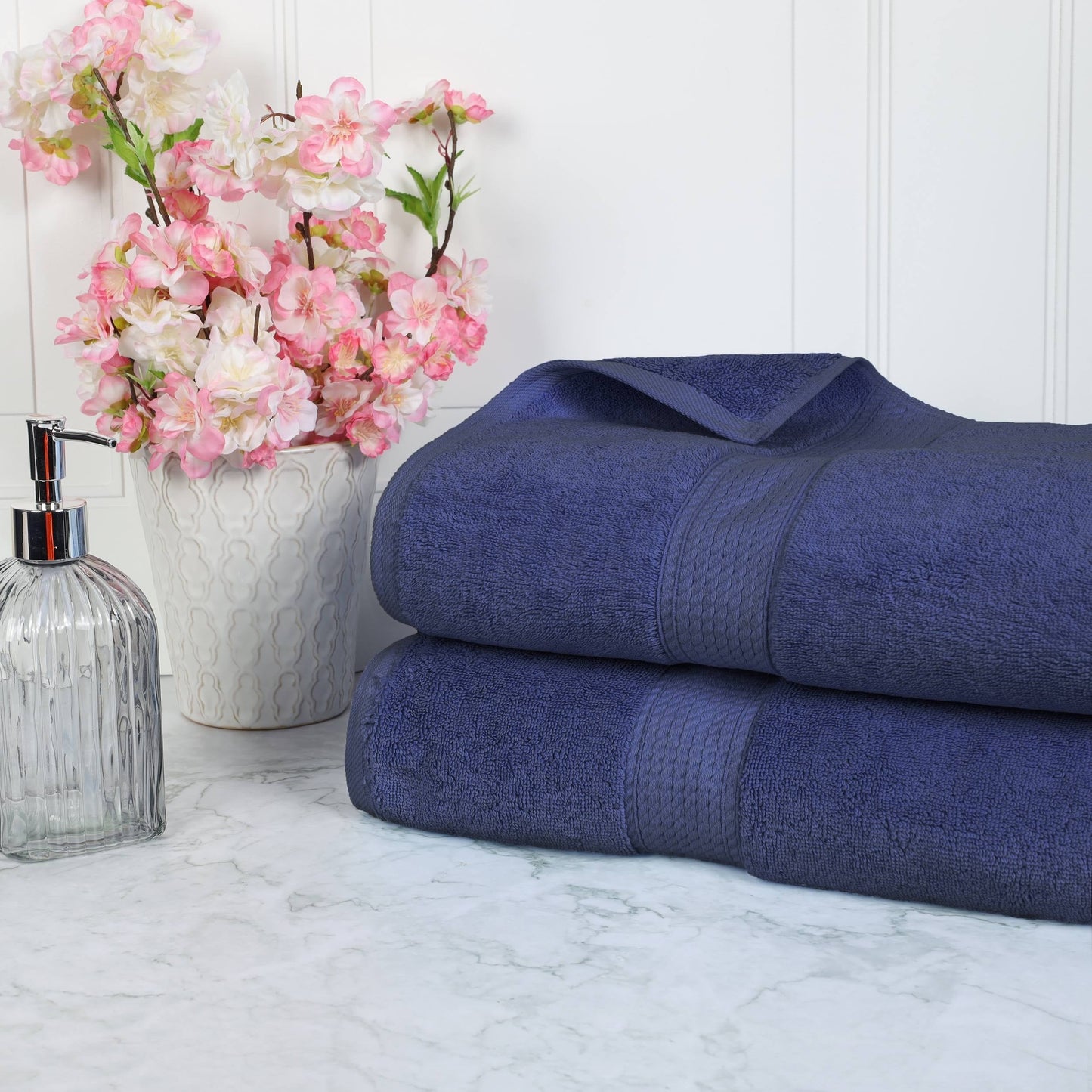 Superior Egyptian Cotton Pile Heavyweight Bath Sheet Set of 2