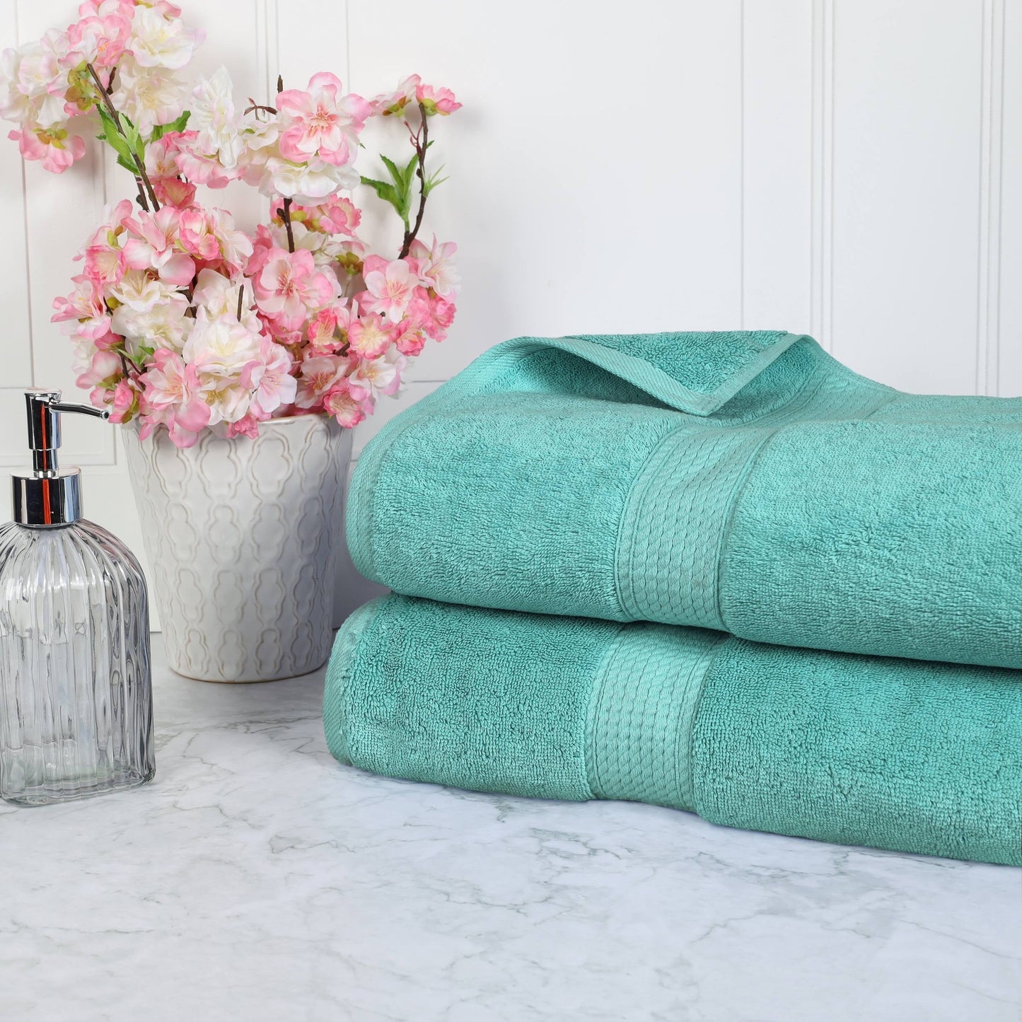 Superior Egyptian Cotton Pile Heavyweight Bath Sheet Set of 2