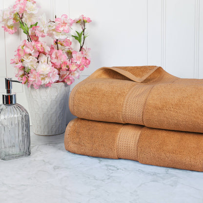 Superior Egyptian Cotton Pile Heavyweight Bath Sheet Set of 2