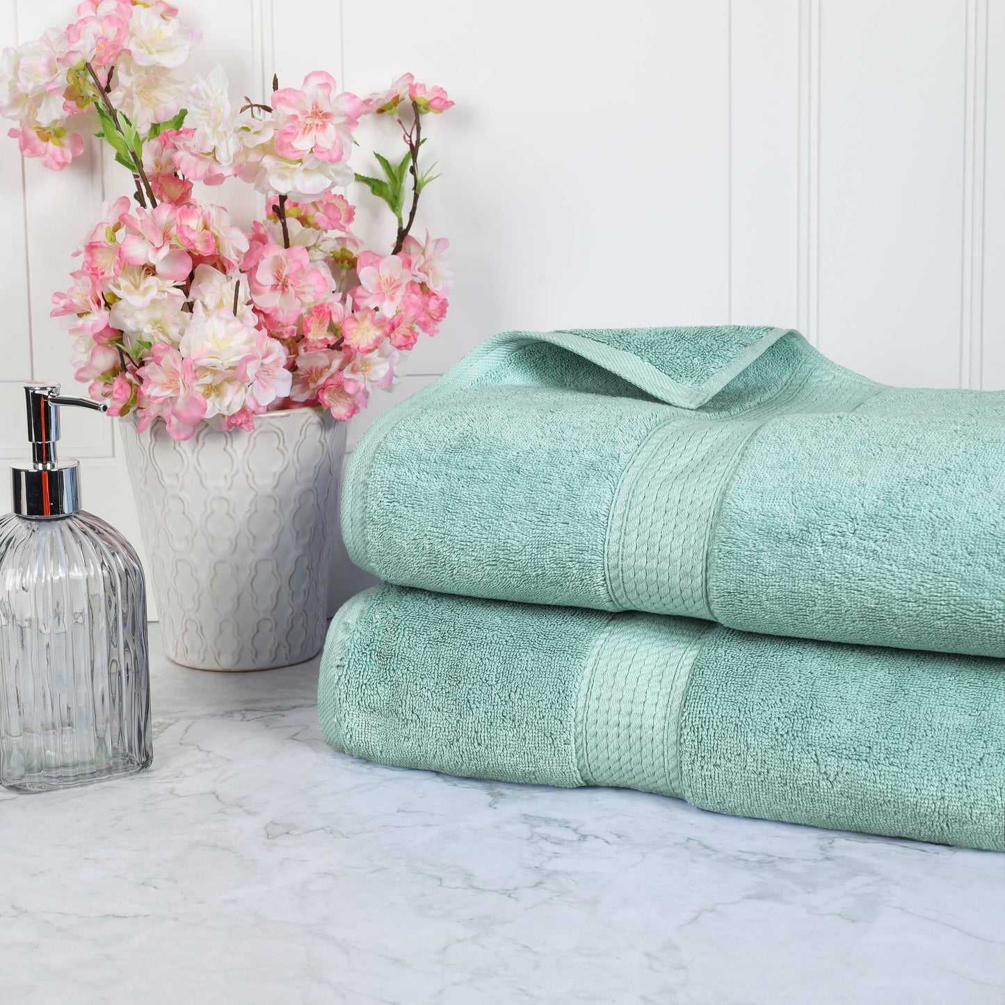 Superior Egyptian Cotton Pile Heavyweight Bath Sheet Set of 2