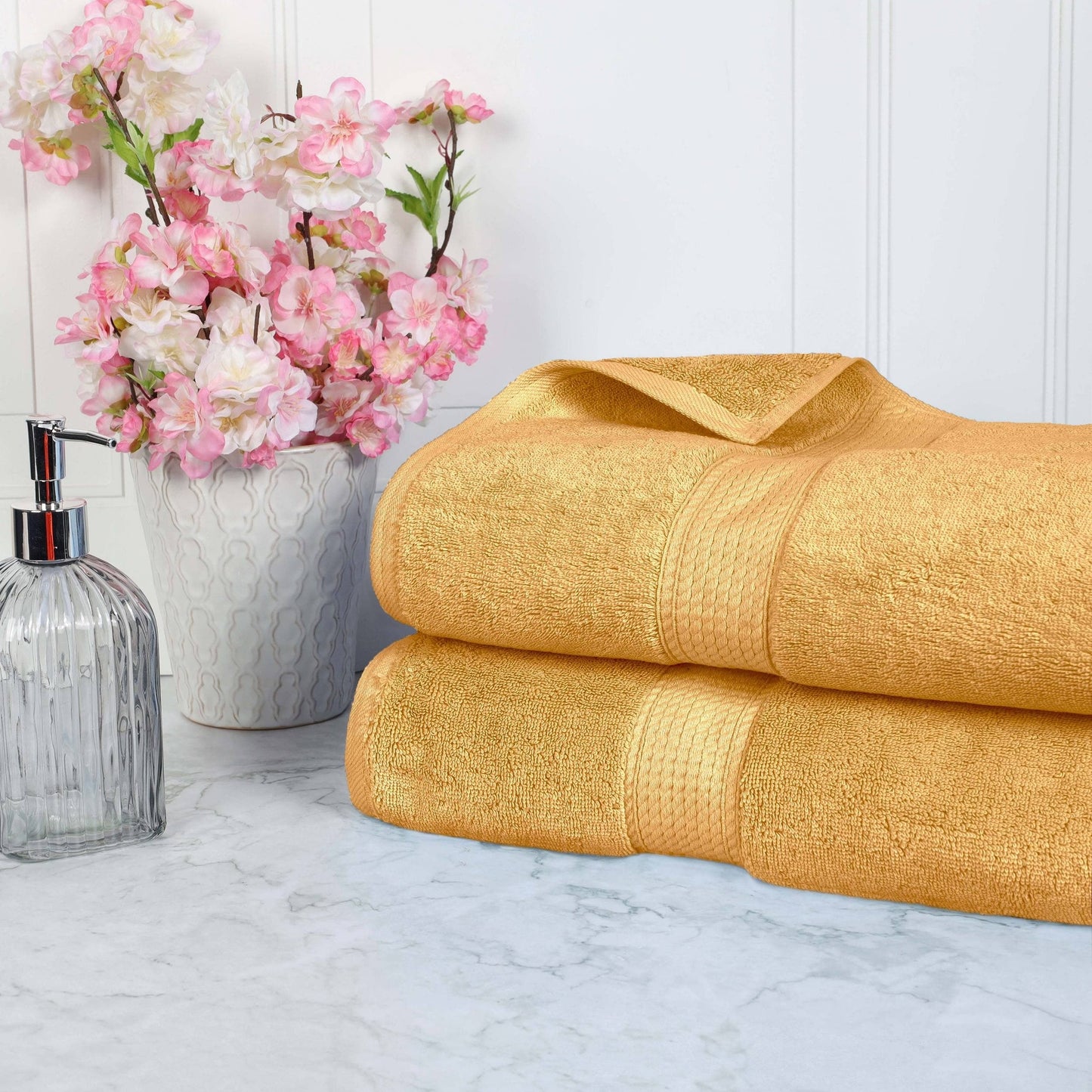 Superior Egyptian Cotton Pile Heavyweight Bath Sheet Set of 2