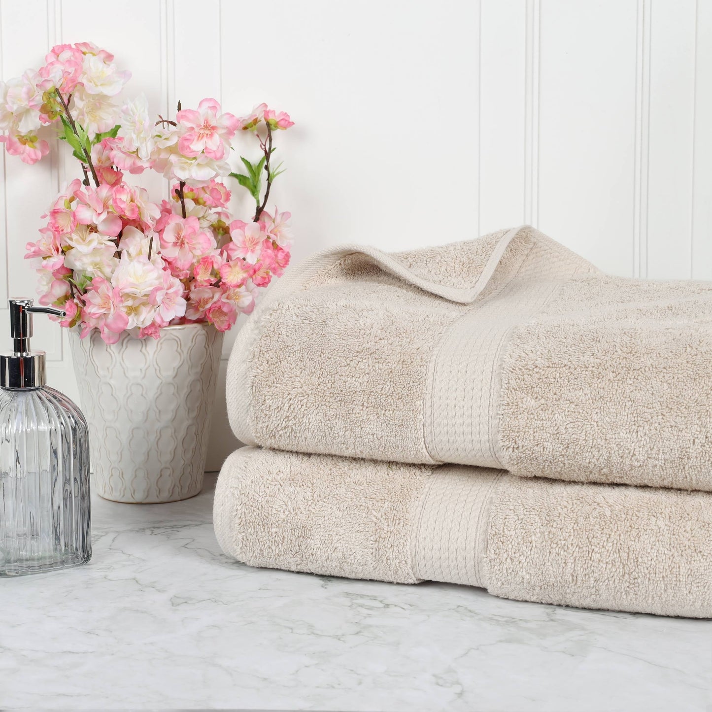Superior Egyptian Cotton Pile Heavyweight Bath Sheet Set of 2