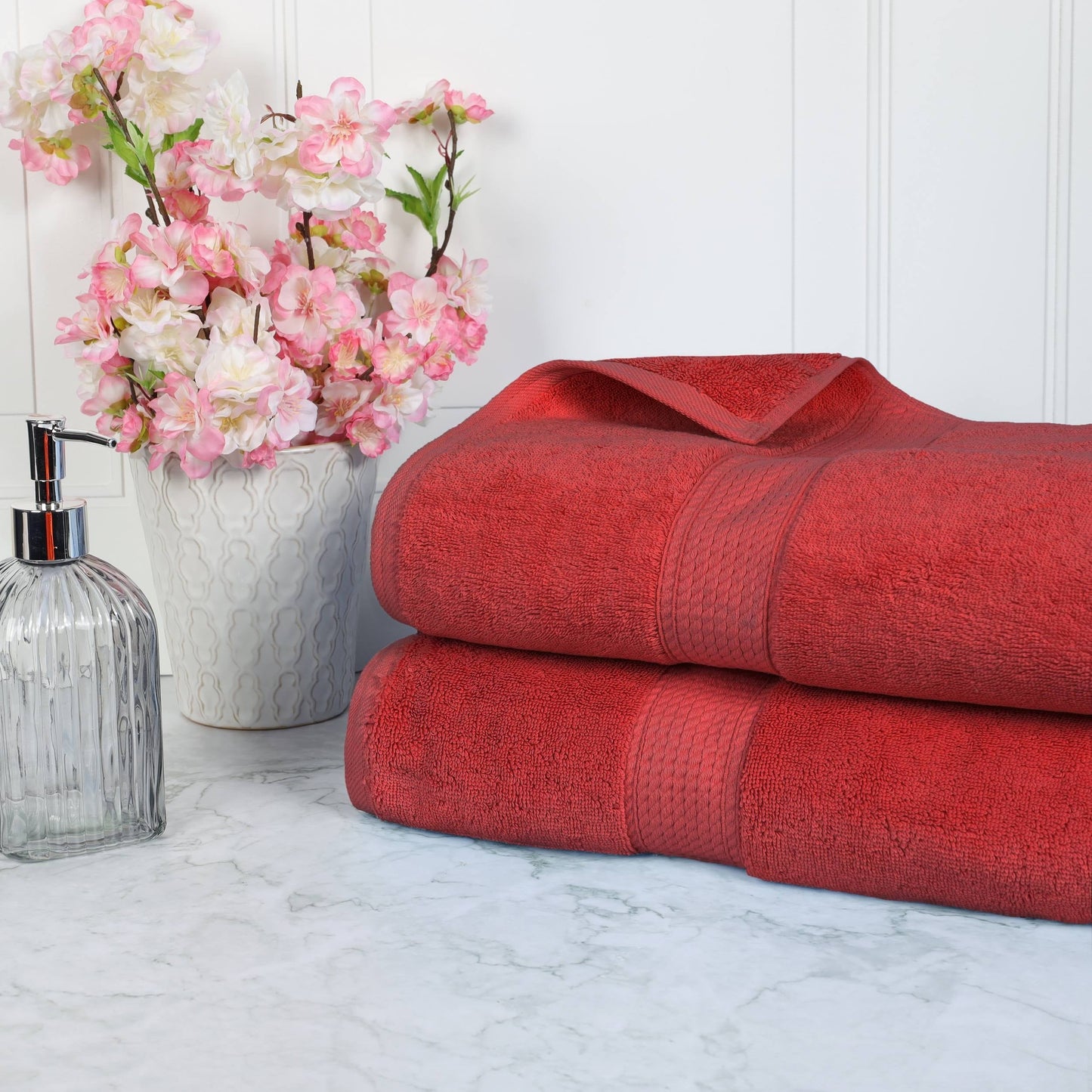 Superior Egyptian Cotton Pile Heavyweight Bath Sheet Set of 2