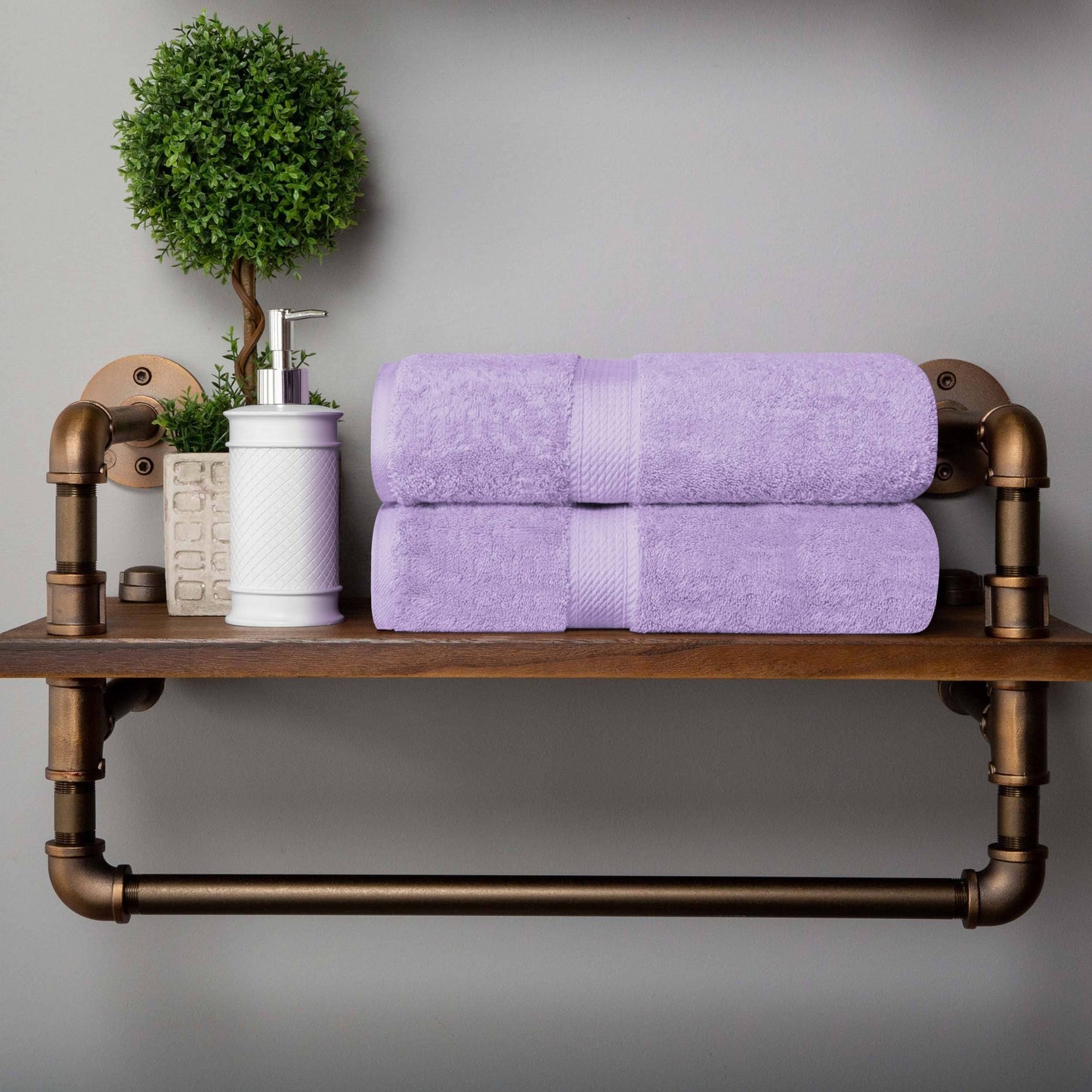 Superior Egyptian Cotton Pile Heavyweight Bath Towel Set of 2