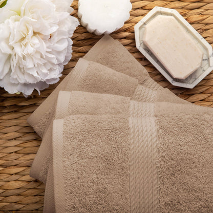Superior Egyptian Cotton Pile Heavyweight Hand Towel Set of 4