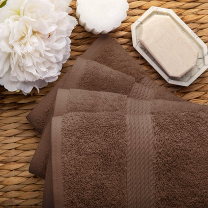 Superior Egyptian Cotton Pile Heavyweight Hand Towel Set of 4