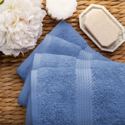 Superior Egyptian Cotton Pile Heavyweight Hand Towel Set of 4