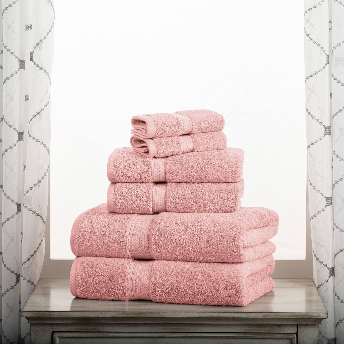 Superior Egyptian Cotton Pile Heavyweight 6-Piece Towel Set