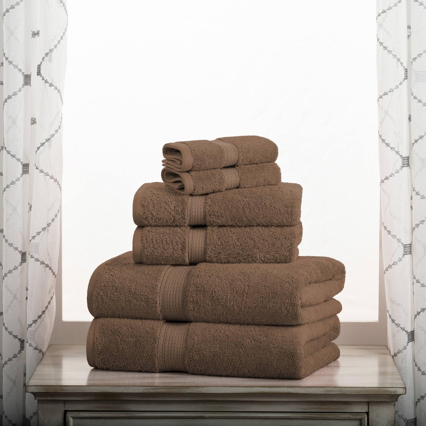 Superior Egyptian Cotton Pile Heavyweight 6-Piece Towel Set