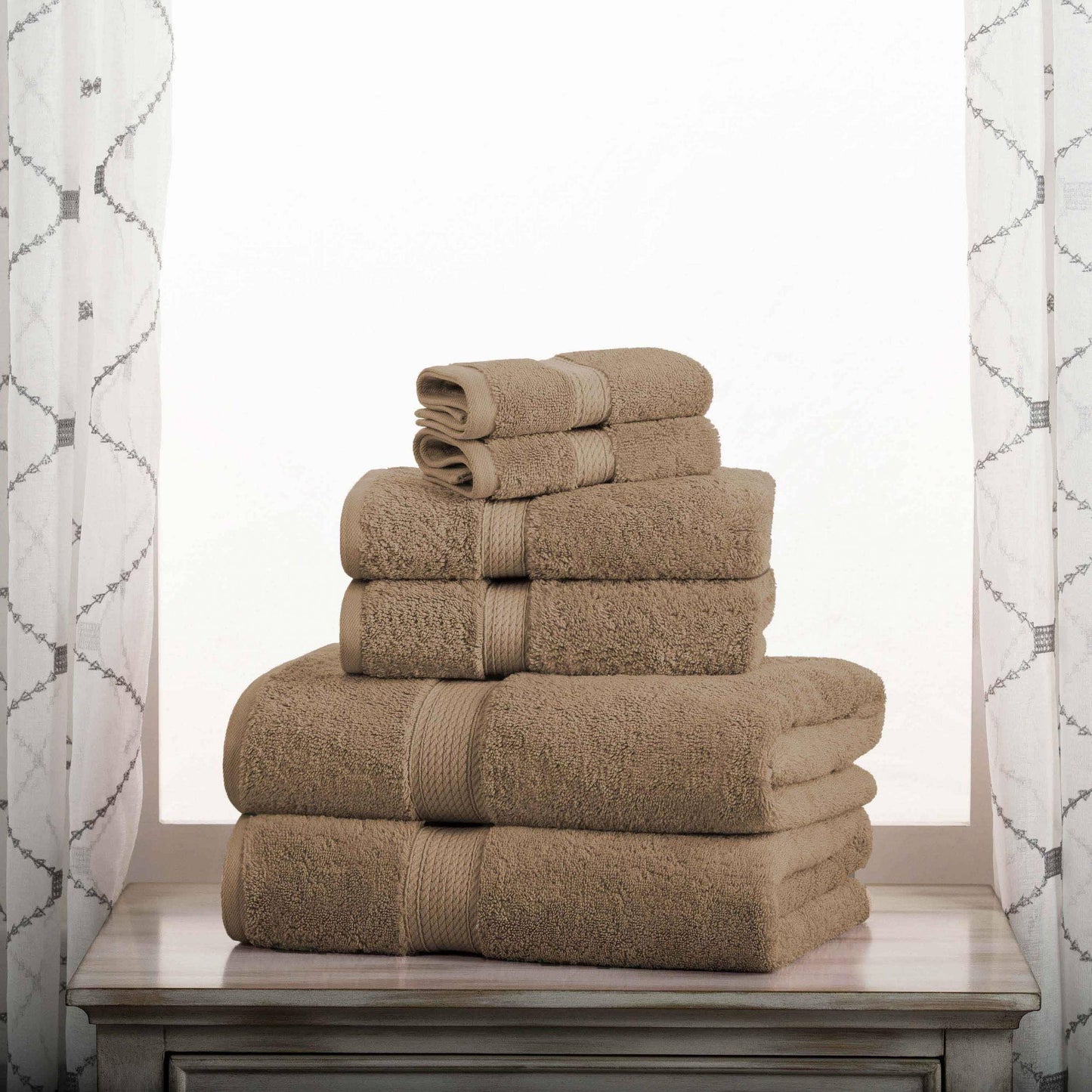 Superior Egyptian Cotton Pile Heavyweight 6-Piece Towel Set