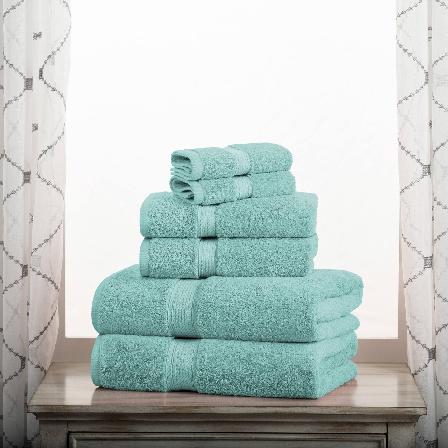 Superior Egyptian Cotton Pile Heavyweight 6-Piece Towel Set