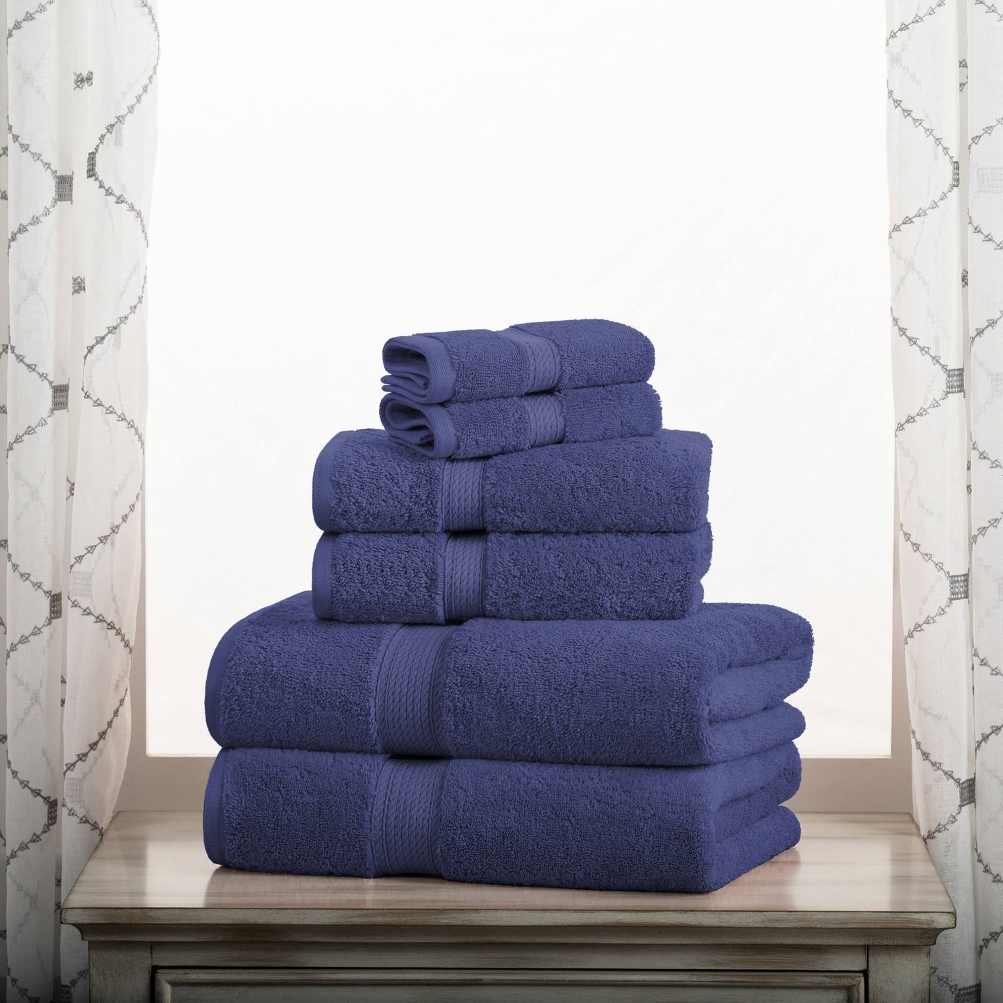 Superior Egyptian Cotton Pile Heavyweight 6-Piece Towel Set