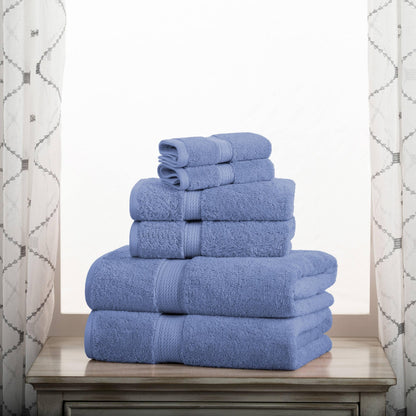 Superior Egyptian Cotton Pile Heavyweight 6-Piece Towel Set