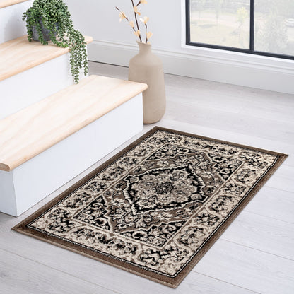 Superior Glendale Floral Medallion Indoor Area Rug