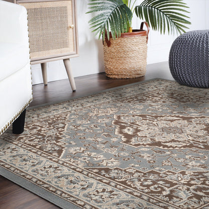 Superior Glendale Floral Medallion Indoor Area Rug