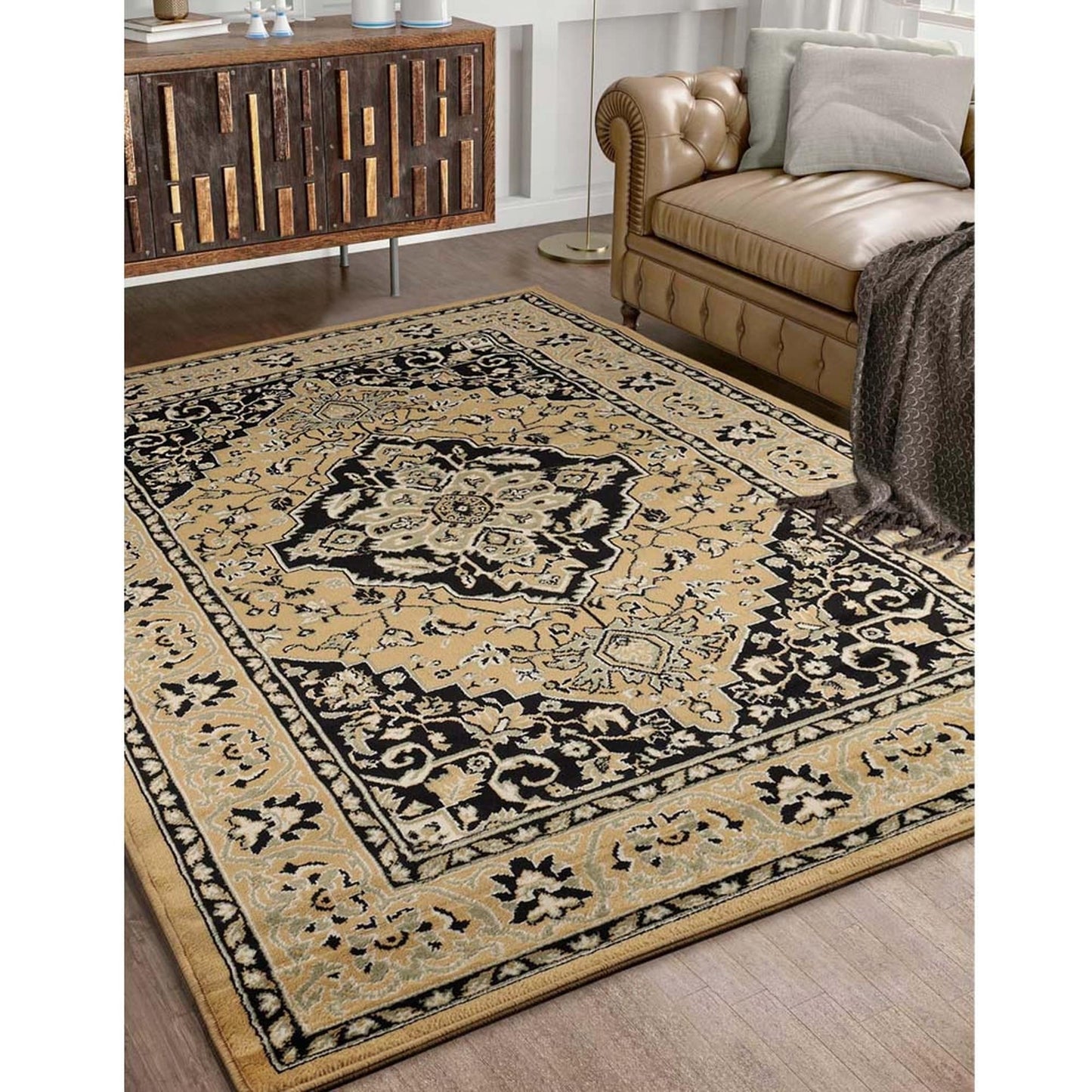 Superior Glendale Floral Medallion Indoor Area Rug