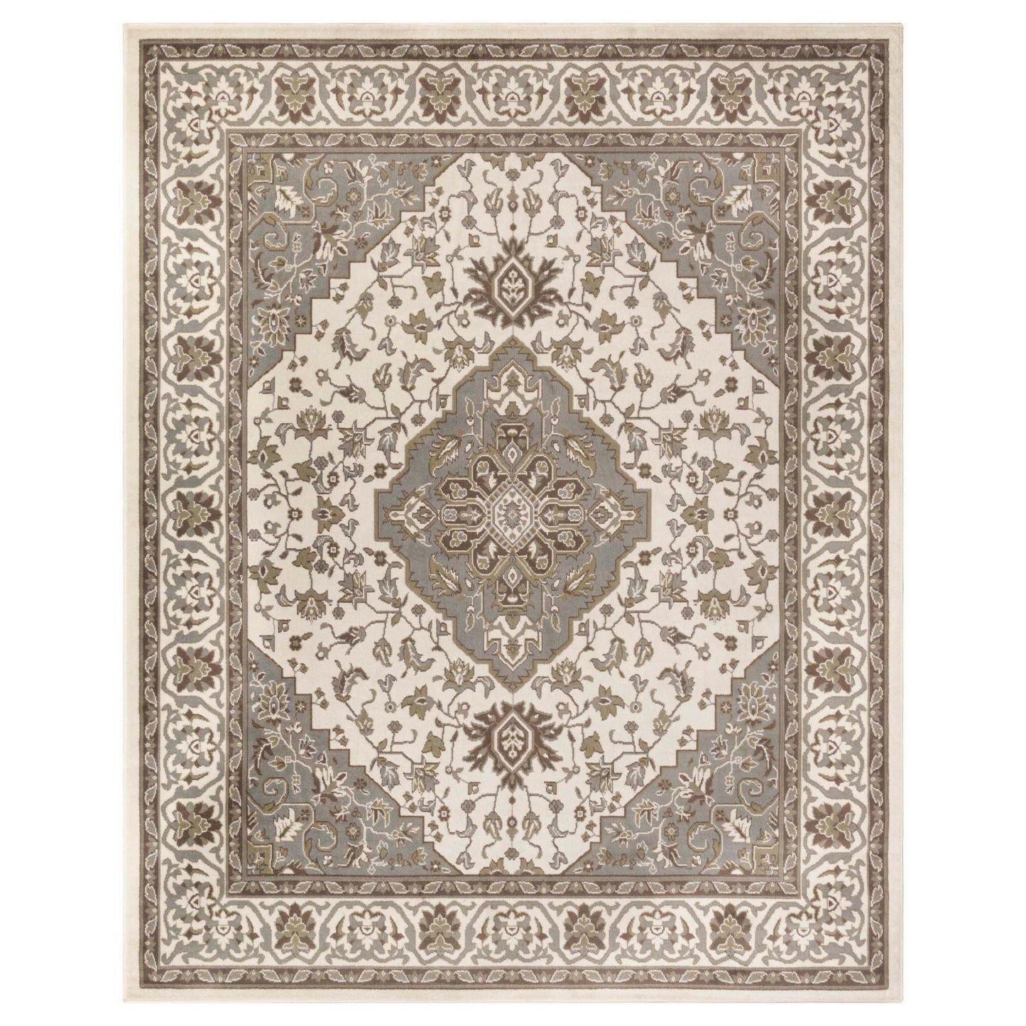 Superior Glendale Floral Medallion Indoor Area Rug