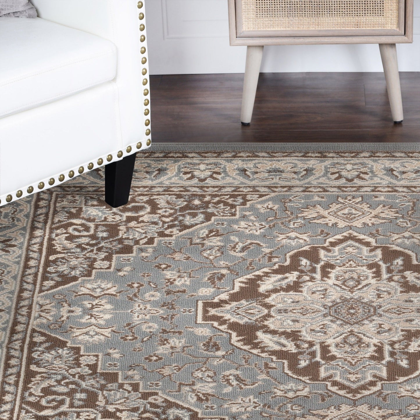 Superior Glendale Floral Medallion Indoor Area Rug