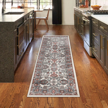 Superior Lille Classic Floral Medallion Indoor Runner or Area Rug