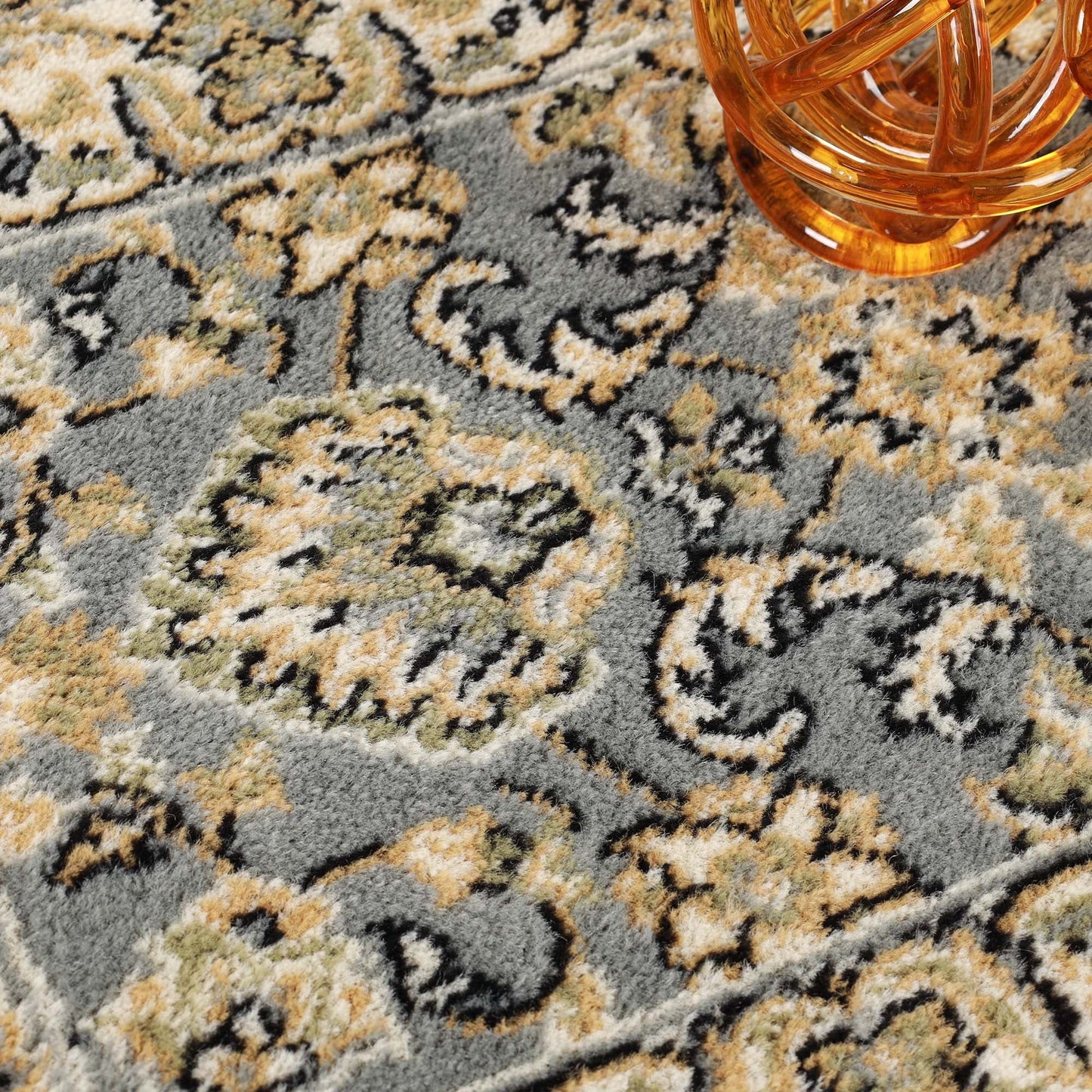 Superior Lille Classic Floral Medallion Indoor Runner or Area Rug