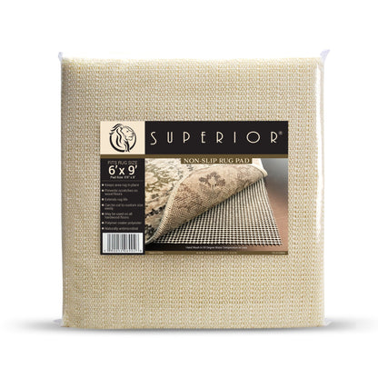 Superior Non-Slip Gripper Mat Floor Protector Indoor Area Rug Pad - Cream