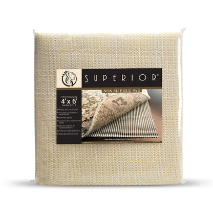 Superior Non-Slip Gripper Mat Floor Protector Indoor Area Rug Pad - Cream