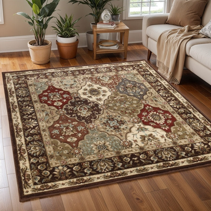 Superior Palmyra Traditional Floral Medallion Indoor Runner or Area Rug