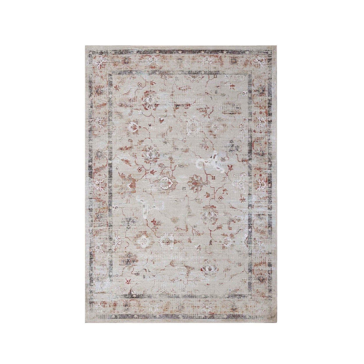 Superior Swan Floral Non-Slip Machine Washable Indoor Area Rug or Runner