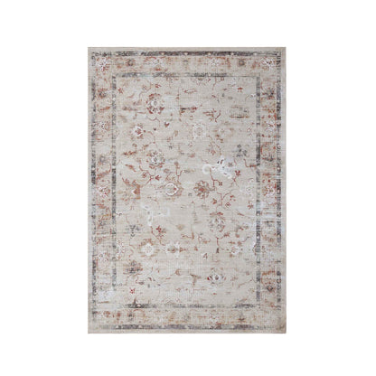Superior Swan Floral Non-Slip Machine Washable Indoor Area Rug or Runner