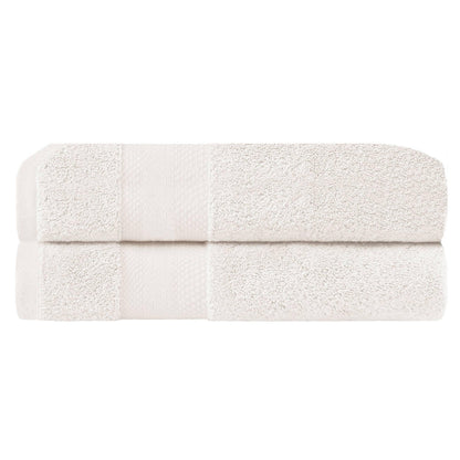 Superior Turkish Cotton Solid Heavyweight Bath Sheet Set of 2