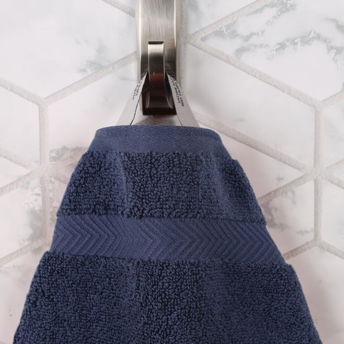 Superior Zero Twist Cotton Solid Soft Absorbent Hand Towel Set of 6