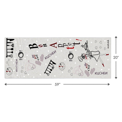 SussexHome Non-skid Ultra-thin Blended Runner Rug - 20 x 59