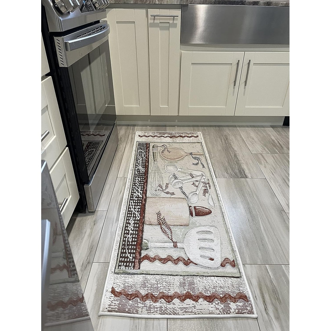 SussexHome Non-skid Ultra-thin Blended Runner Rug - 20 x 59