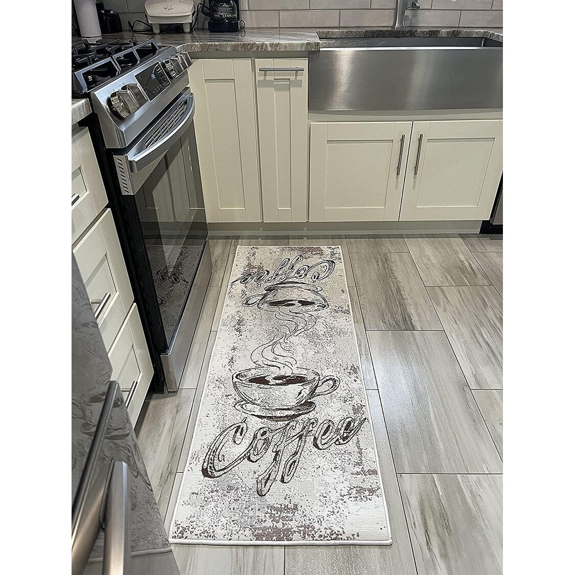 SussexHome Non-skid Ultra-thin Blended Runner Rug - 20 x 59