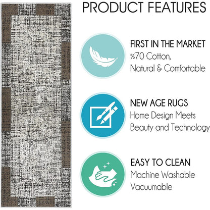 SussexHome Washable Ultra Thin Laundry Room Rug Runner - 20 x 59