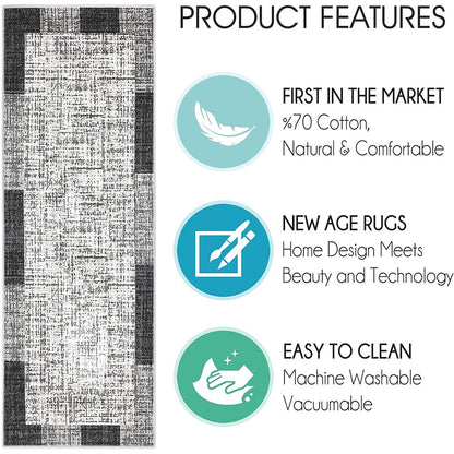 SussexHome Washable Ultra Thin Laundry Room Rug Runner - 20 x 59