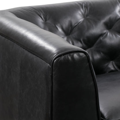 Canapé Poly &amp; Bark Essex 89 - Cuir italien véritable pleine fleur