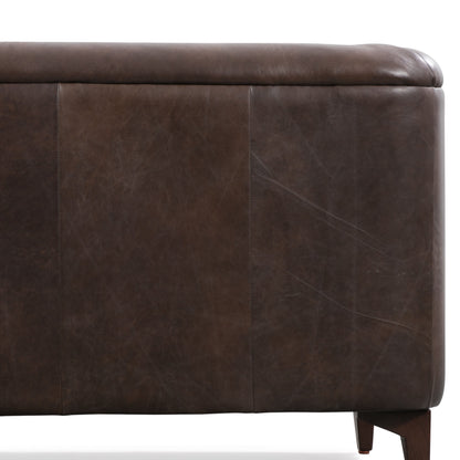 Canapé Poly &amp; Bark Essex 89 - Cuir italien véritable pleine fleur