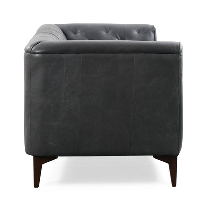 Canapé Poly &amp; Bark Essex 89 - Cuir italien véritable pleine fleur