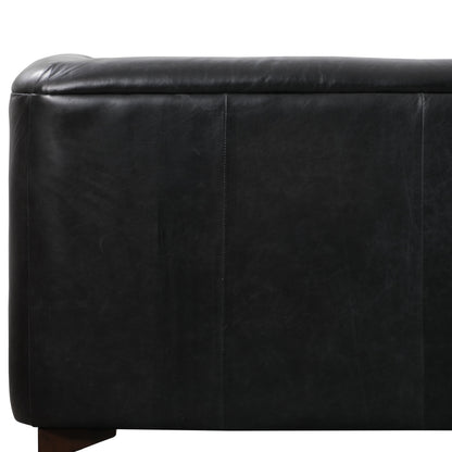Canapé Poly &amp; Bark Essex 89 - Cuir italien véritable pleine fleur
