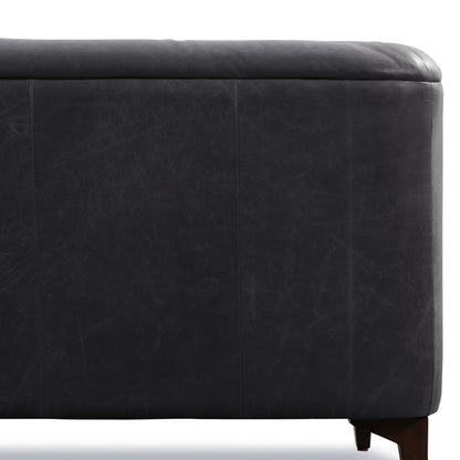 Canapé Poly &amp; Bark Essex 89 - Cuir italien véritable pleine fleur