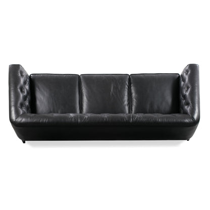 Canapé Poly &amp; Bark Essex 89 - Cuir italien véritable pleine fleur