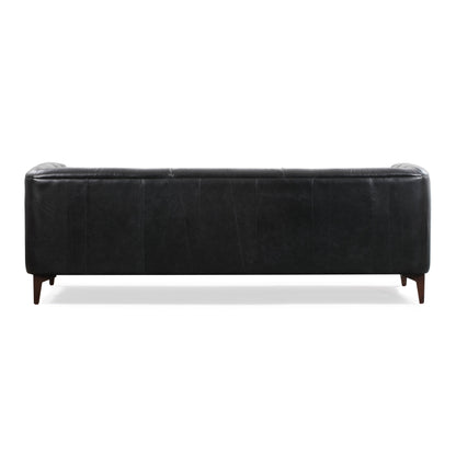 Canapé Poly &amp; Bark Essex 89 - Cuir italien véritable pleine fleur