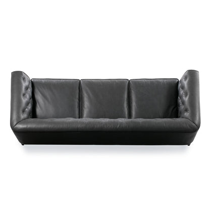 Canapé Poly &amp; Bark Essex 89 - Cuir italien véritable pleine fleur