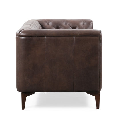 Canapé Poly &amp; Bark Essex 89 - Cuir italien véritable pleine fleur
