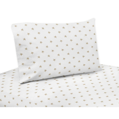 Sweet Jojo Designs Blush Pink, Gold and Grey Star and Moon Celestial Collection Girl 5-piece Toddler-size Comforter Set